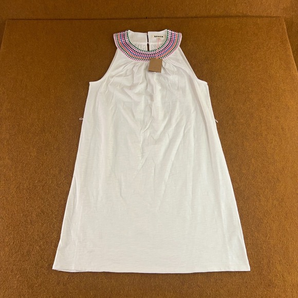 Boden Dresses & Skirts - Boden Womens Size 10 White Eleni Embroidered Neckline Cotton Dress NWT *No Belt*